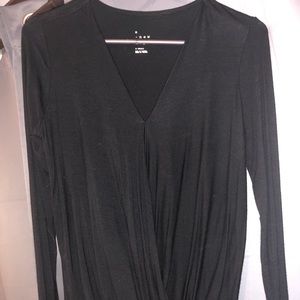 Black long sleeve with mid slit
